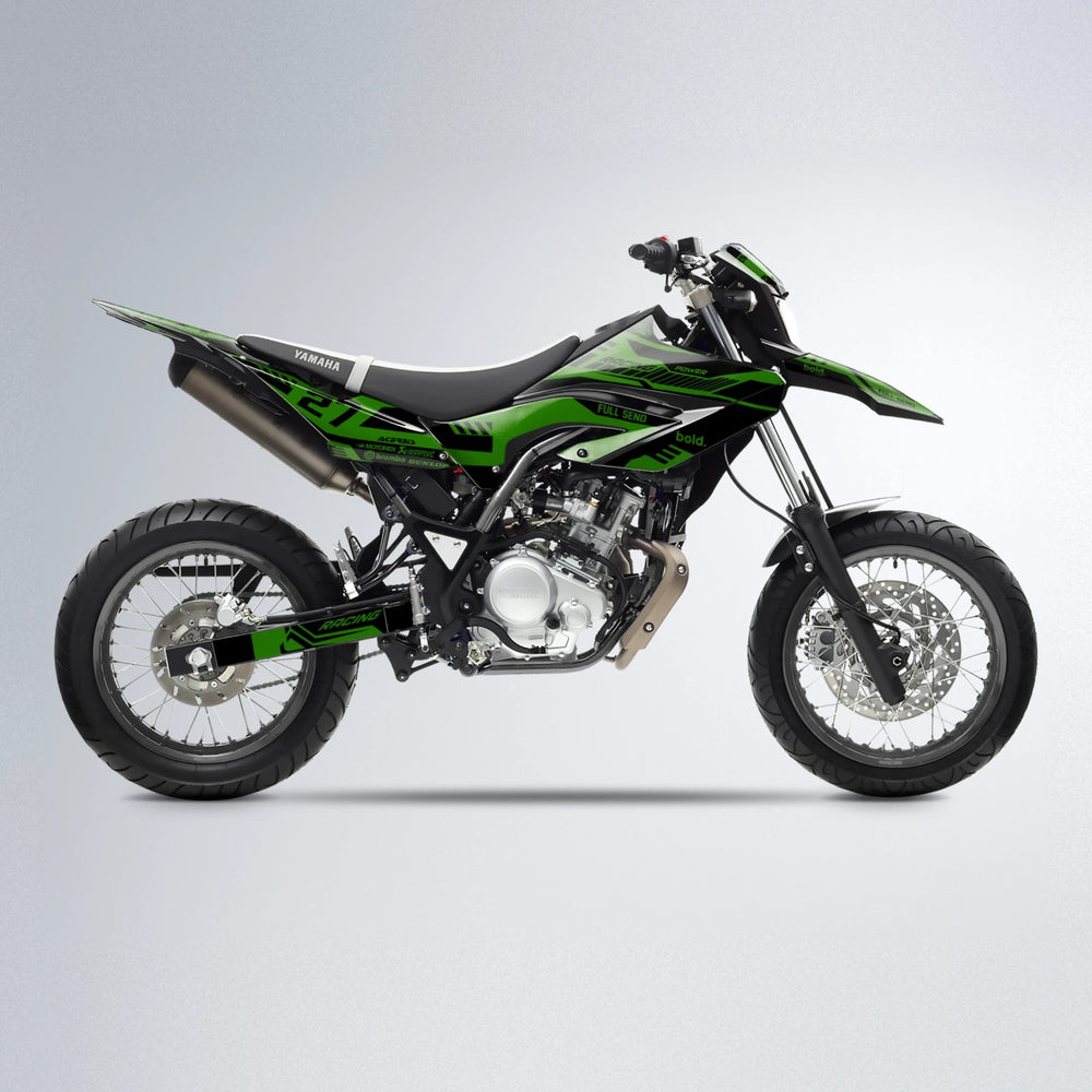 STEALTH Yamaha WR 125X supermoto graphics kit in Green