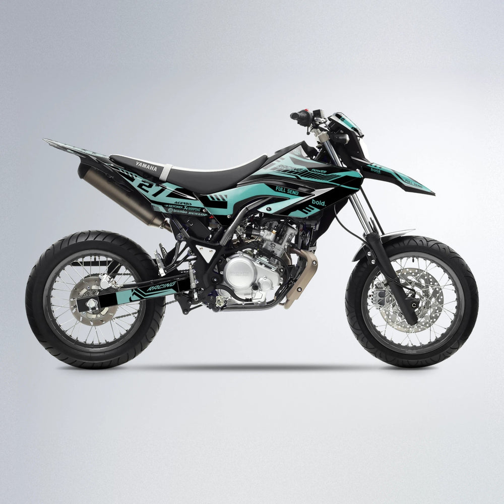 STEALTH Yamaha WR 125X supermoto graphics kit in Mint