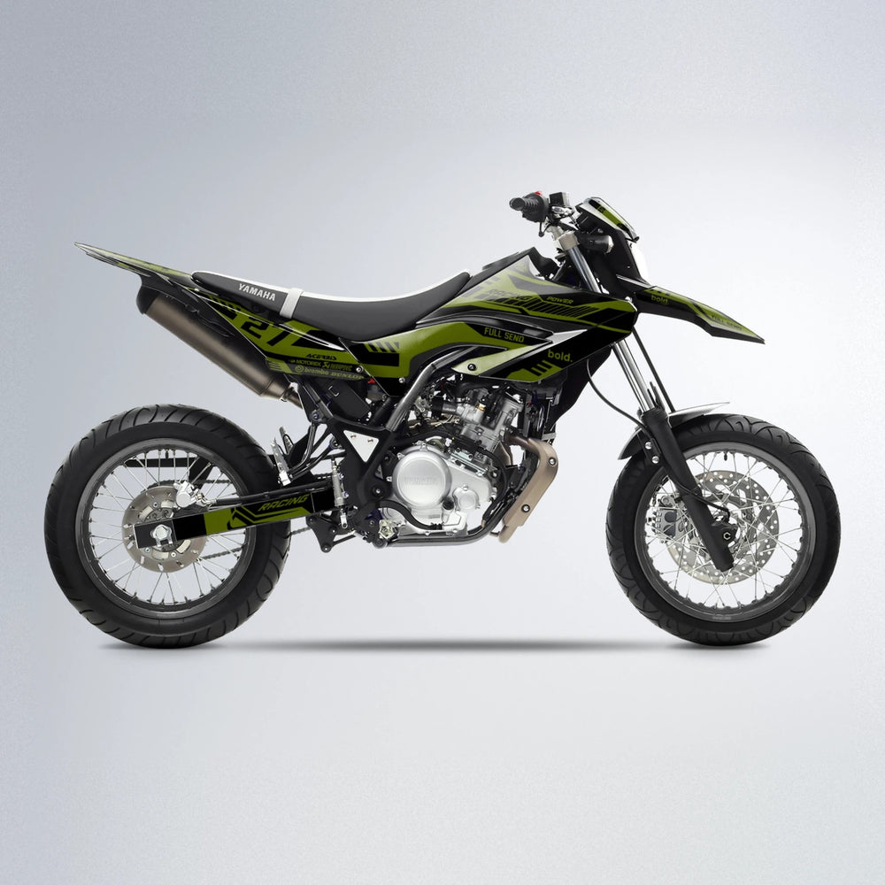 STEALTH Yamaha WR 125X supermoto graphics kit in Olive