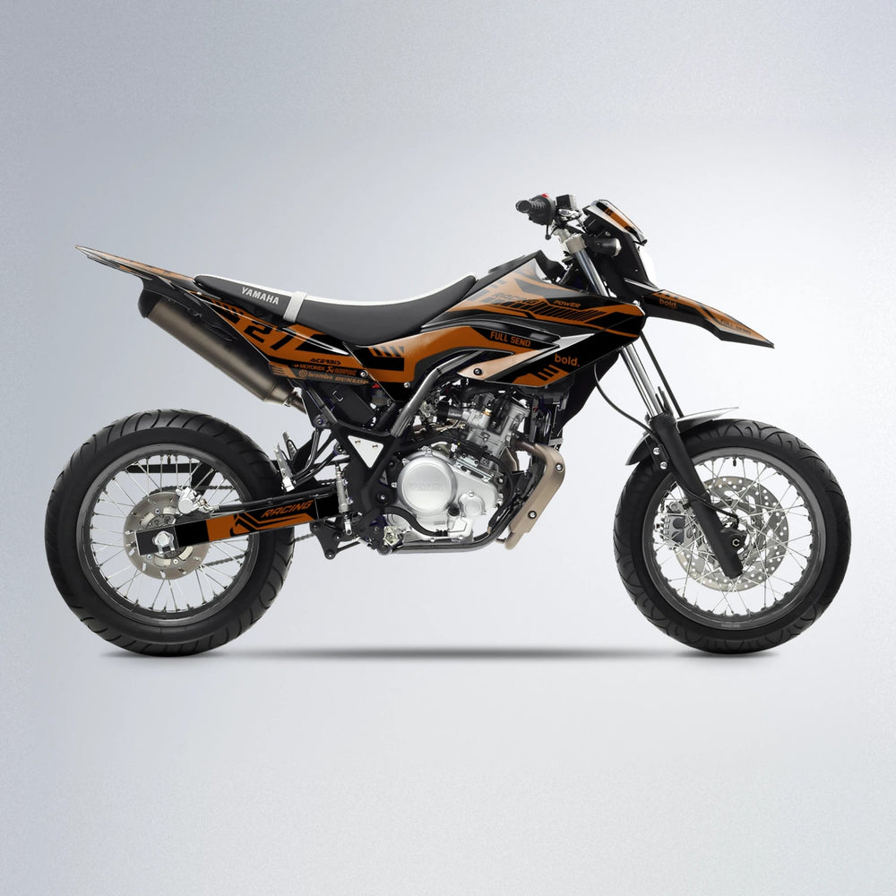 STEALTH Yamaha WR 125X supermoto graphics kit in Orange