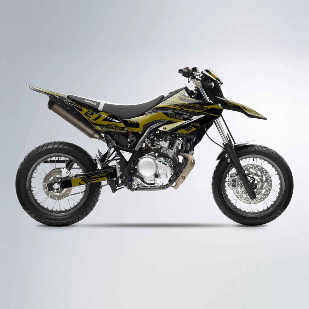STEALTH Yamaha WR 125X supermoto graphics kit in Yellow