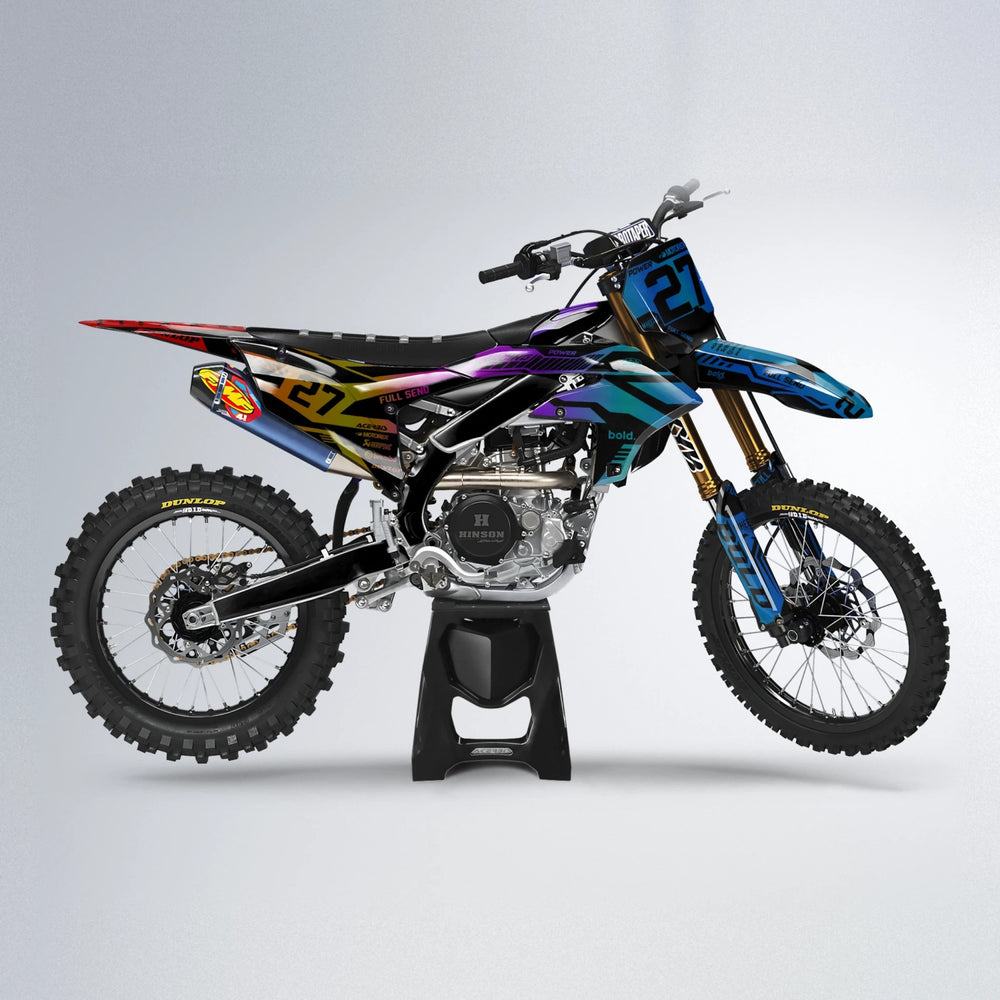 STEALTH Yamaha YZF MX motocross graphics kit in Sunset Fade