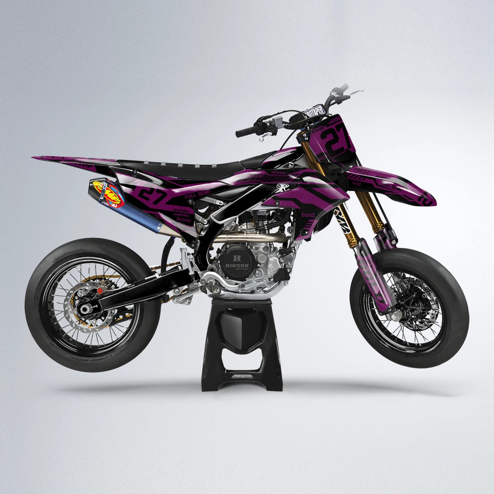 STEALTH Yamaha YZF SM supermoto graphics kit in Pink