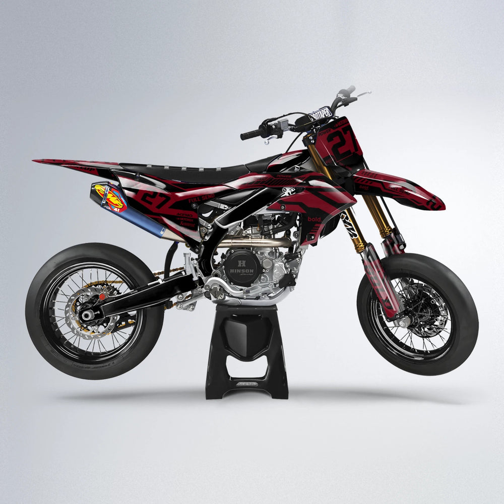 STEALTH Yamaha YZF SM supermoto graphics kit in Red