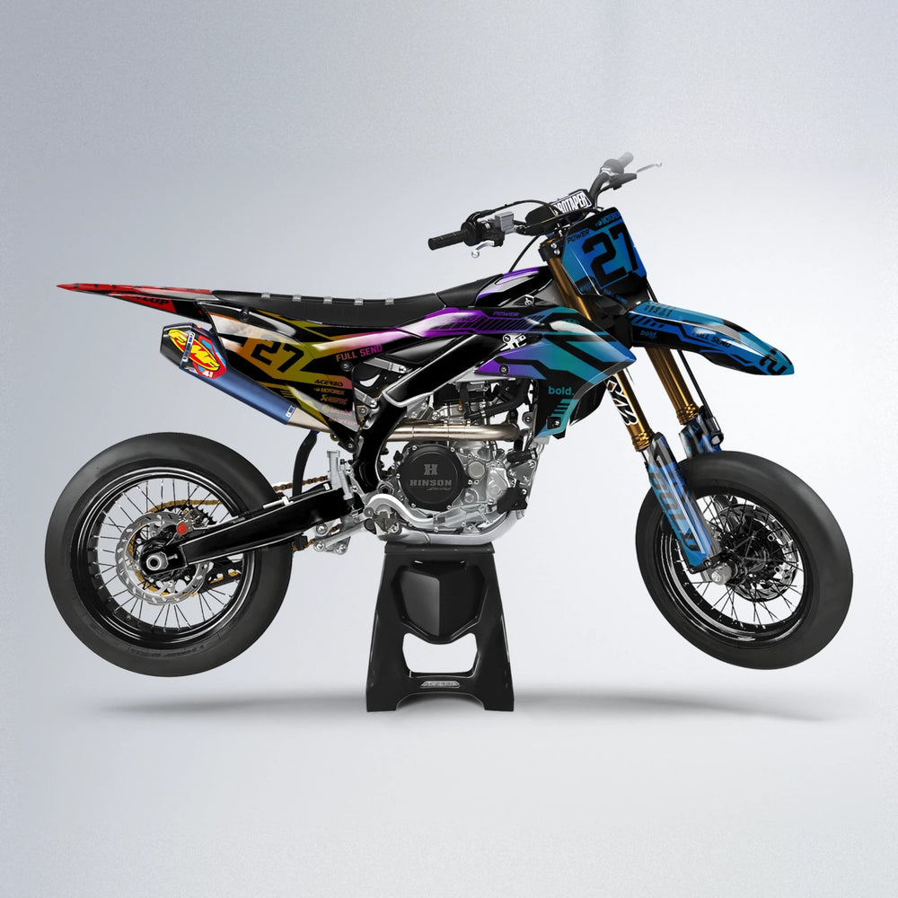 STEALTH Yamaha YZF SM supermoto graphics kit in Sunset Fade