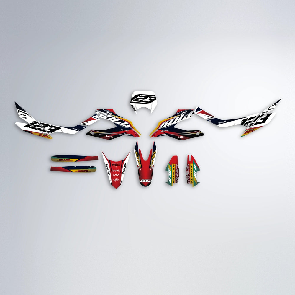 STENMARK Aprilia SX 125 graphics kit parts layout in Black & Red