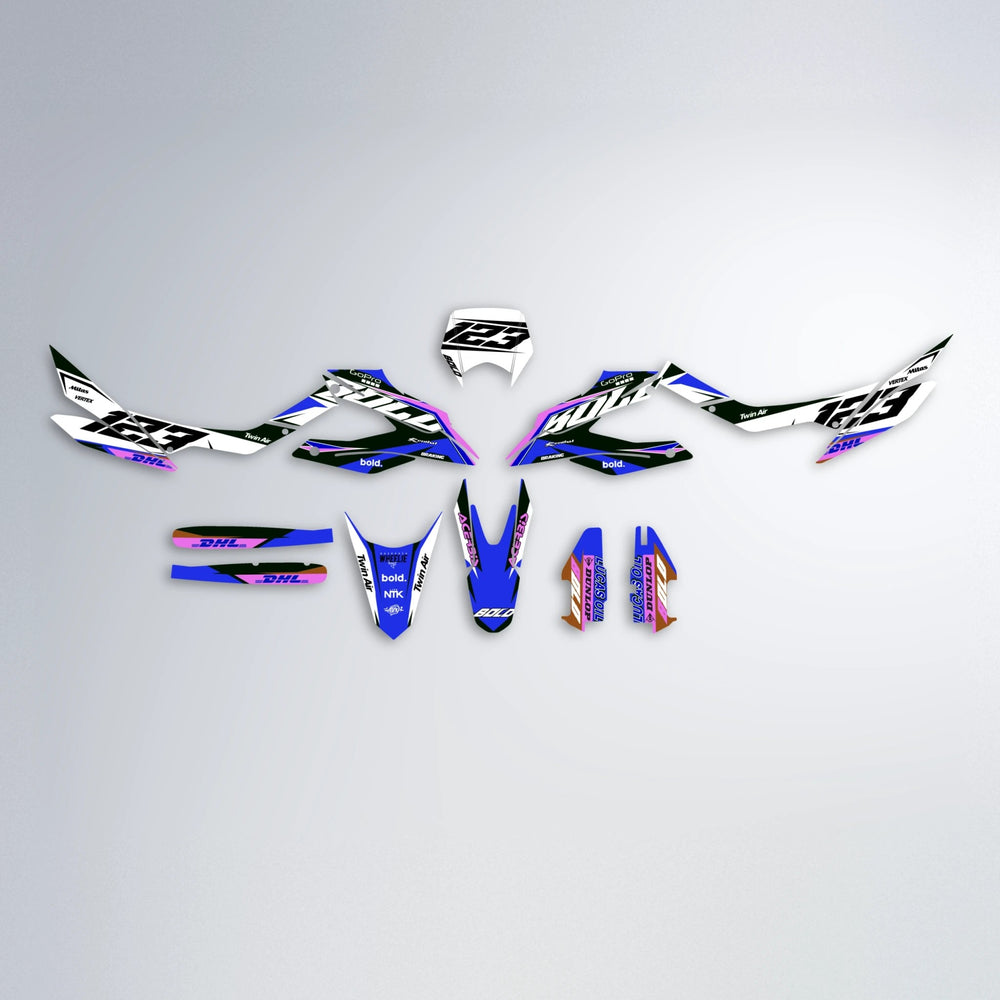 STENMARK Aprilia SX 125 graphics kit parts layout in Blue