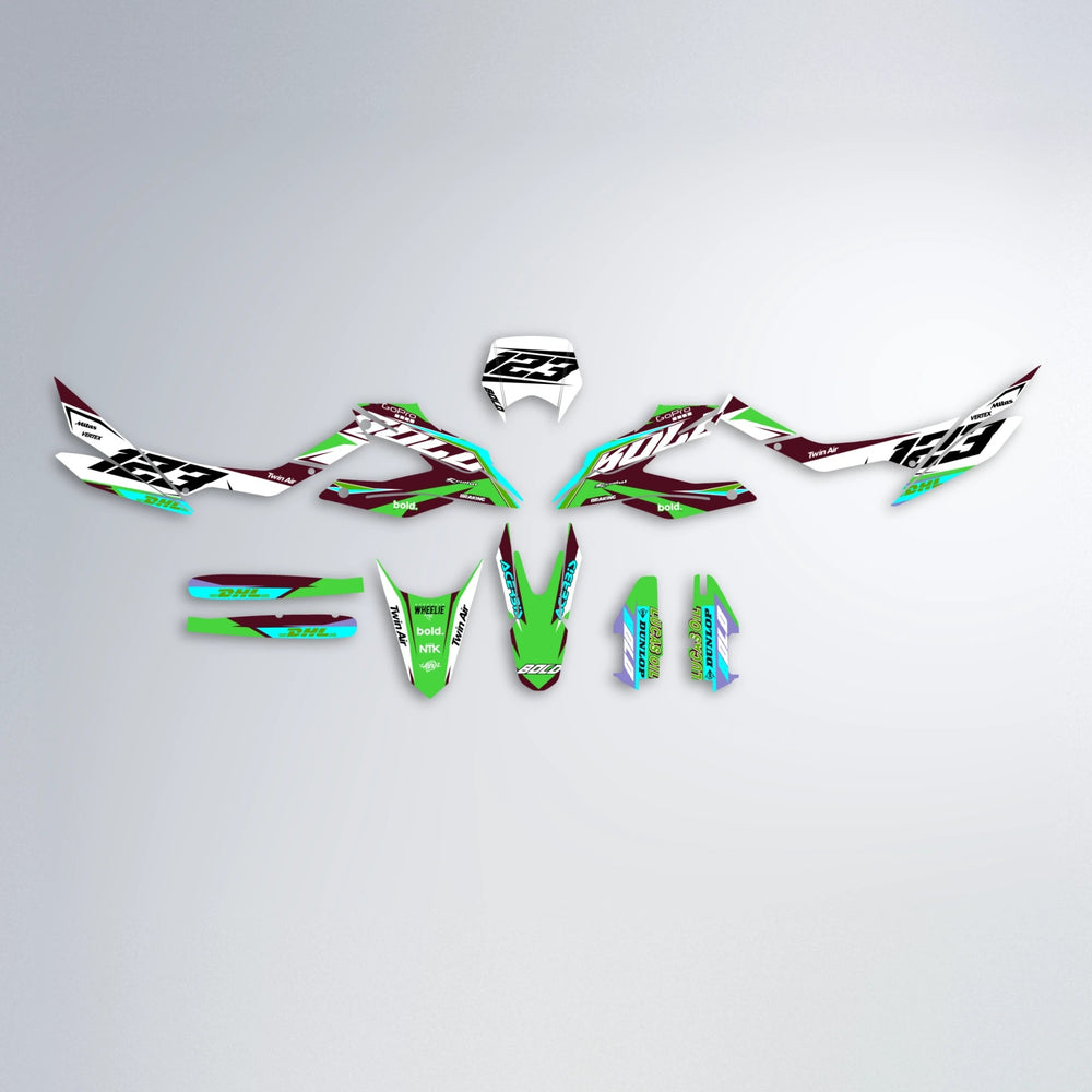 STENMARK Aprilia SX 125 graphics kit parts layout in Green