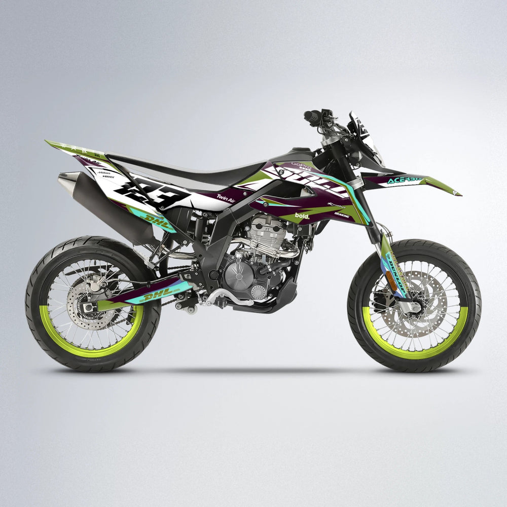 STENMARK Aprilia SX 125 supermoto graphics kit in Olive