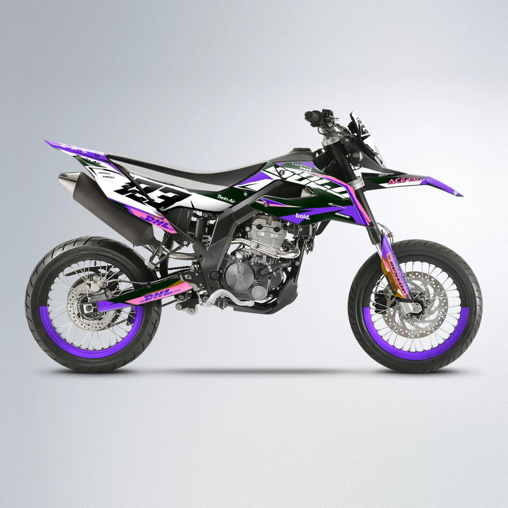 STENMARK Aprilia SX 125 supermoto graphics kit in Purple