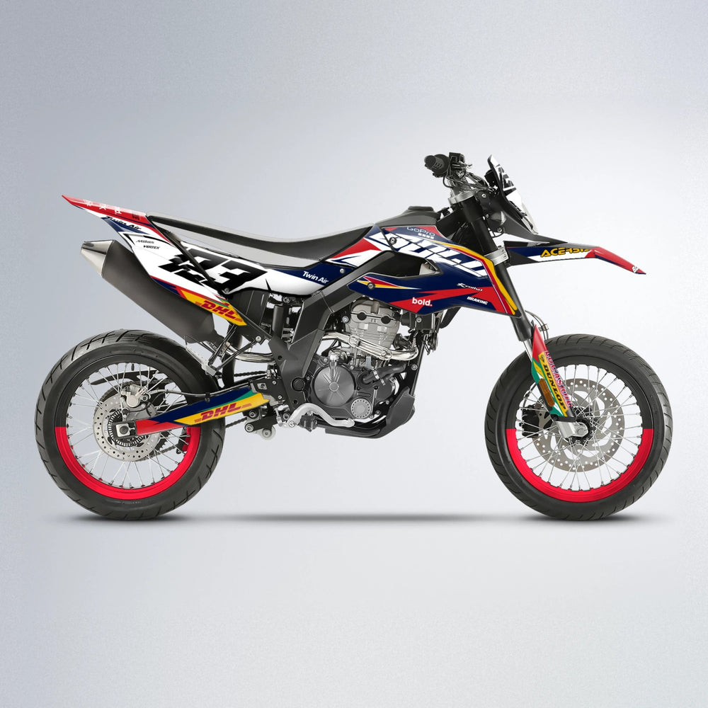 STENMARK Aprilia SX 125 supermoto graphics kit in Red
