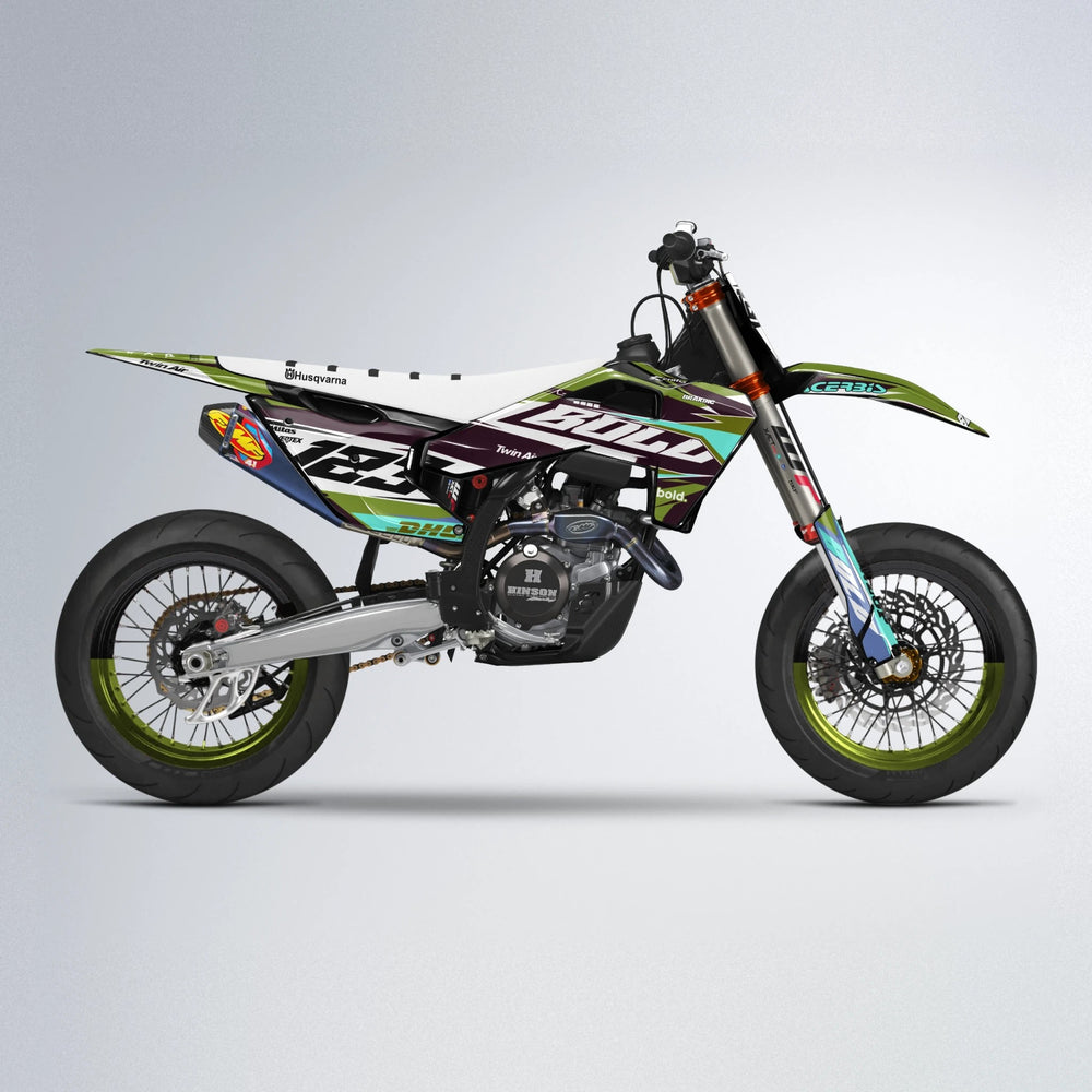 STENMARK Husqvarna FE/TE supermoto graphics kit in Olive