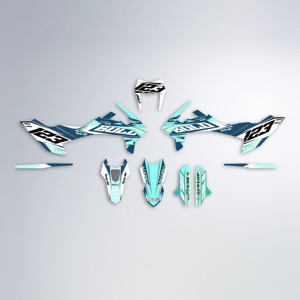 STENMARK KTM SMC 690 graphics kit parts layout in Mint