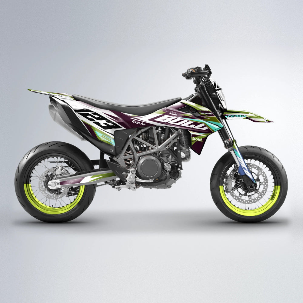 STENMARK KTM SMC 690 supermoto graphics kit in Olive