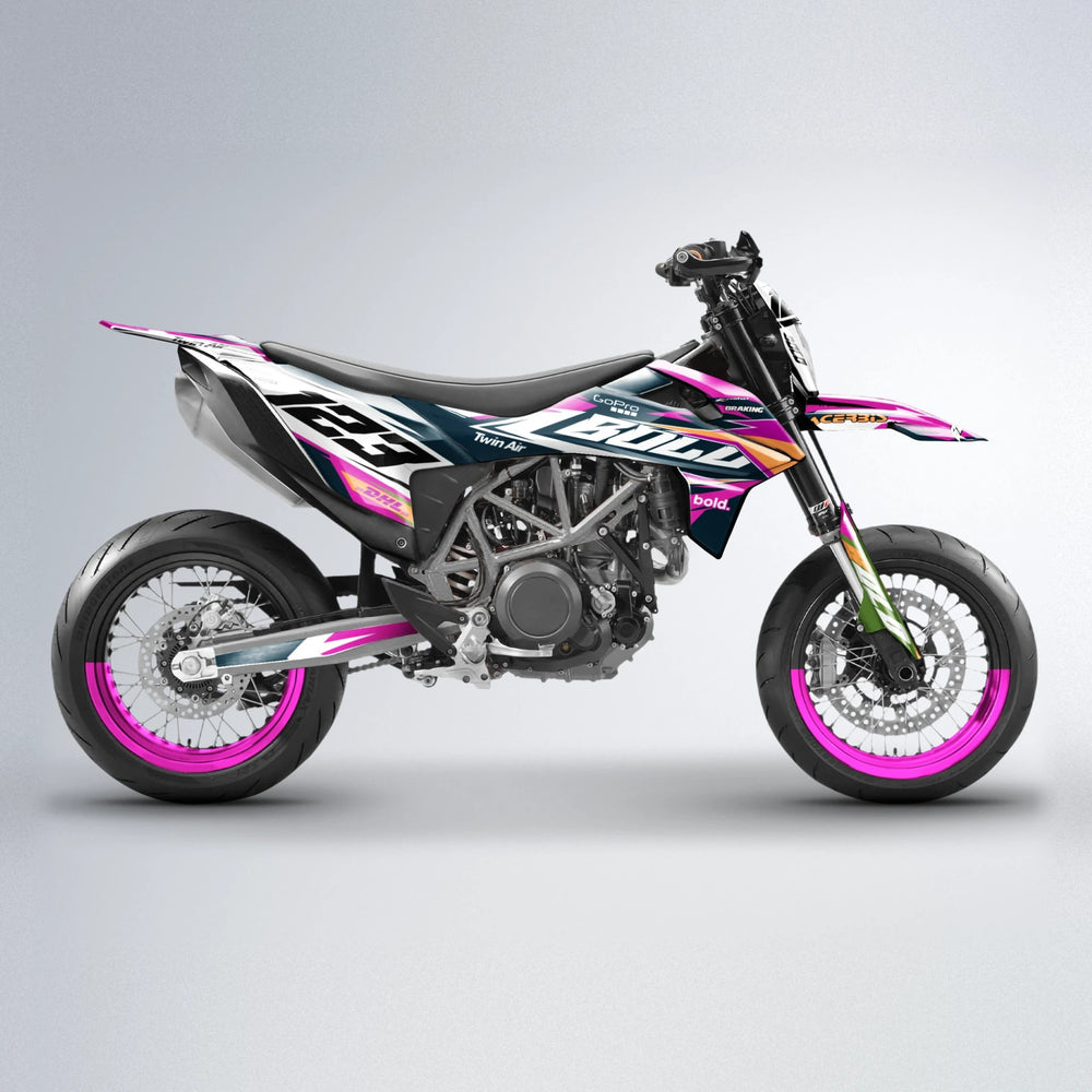 STENMARK KTM SMC 690 supermoto graphics kit in Pink