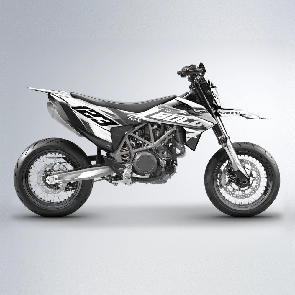 STENMARK KTM SMC 690 supermoto graphics kit in White