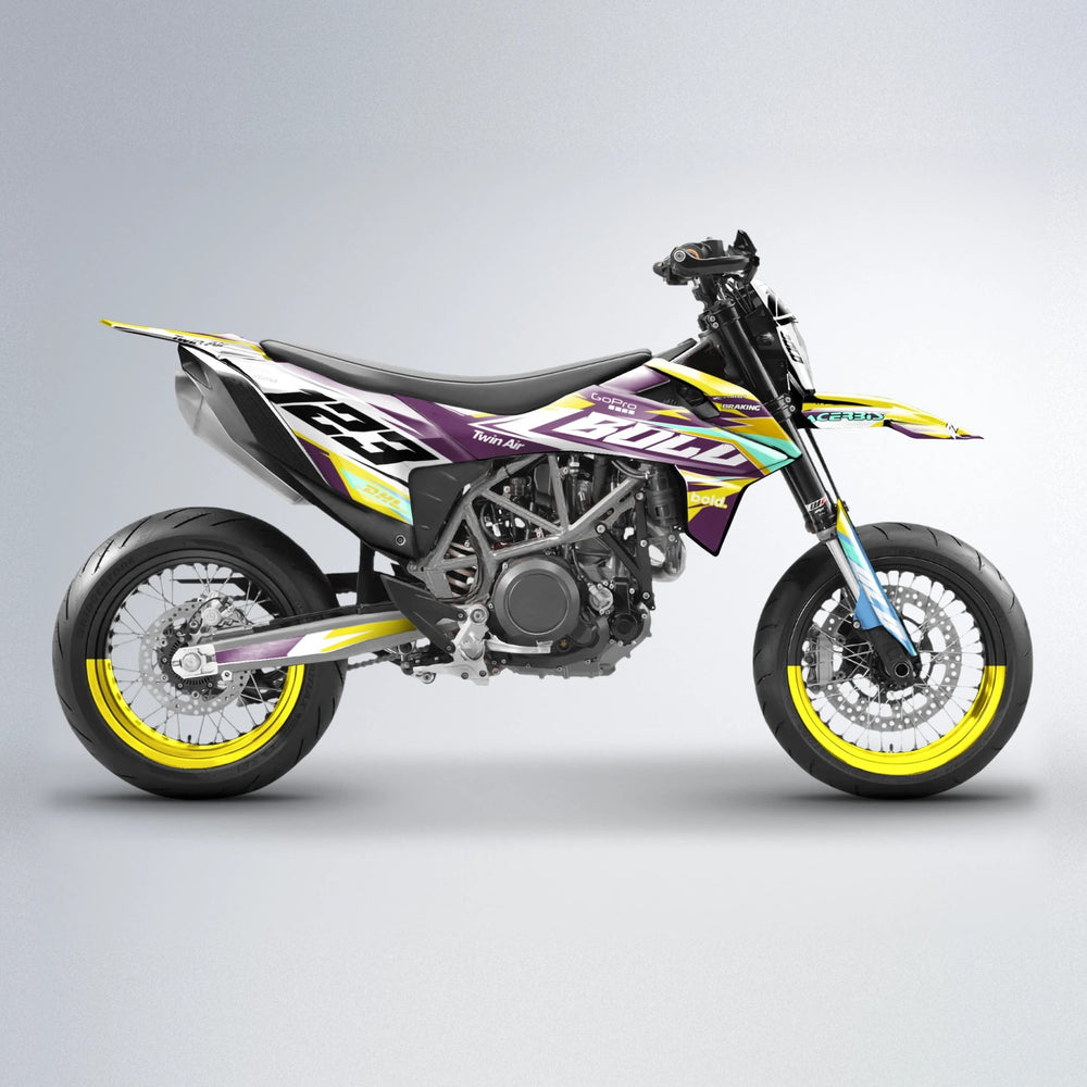 STENMARK KTM SMC 690 supermoto graphics kit in Yellow