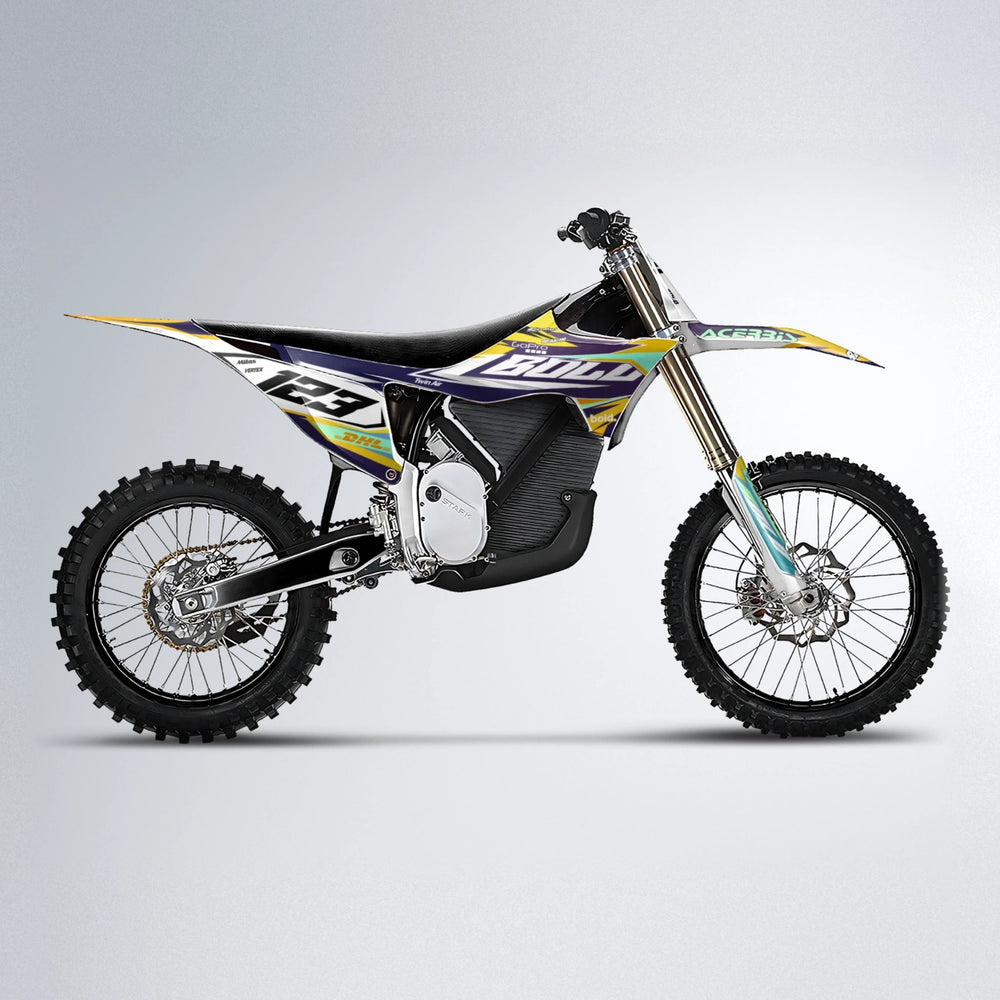 STENMARK Stark Varg MX motocross graphics kit in Orange & Yellow