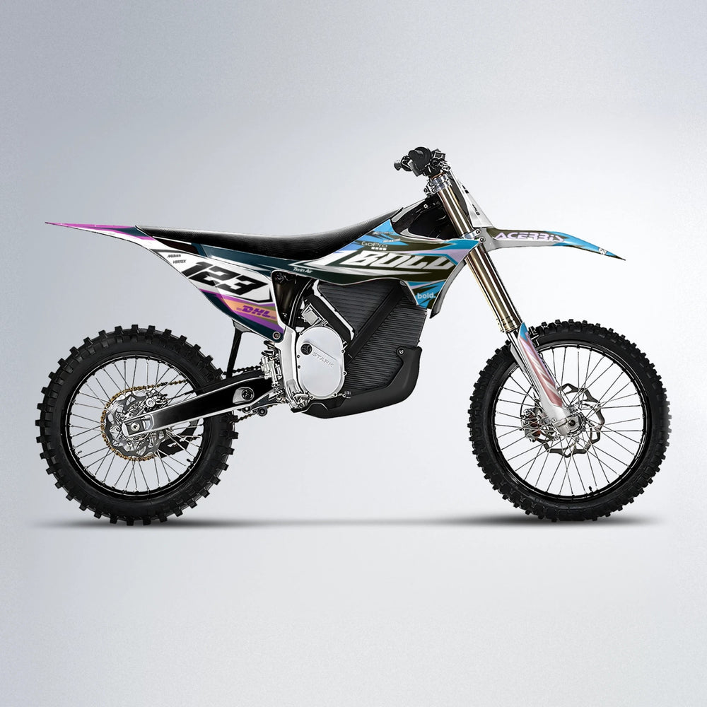 STENMARK Stark Varg MX motocross graphics kit in Pink & Light Blue