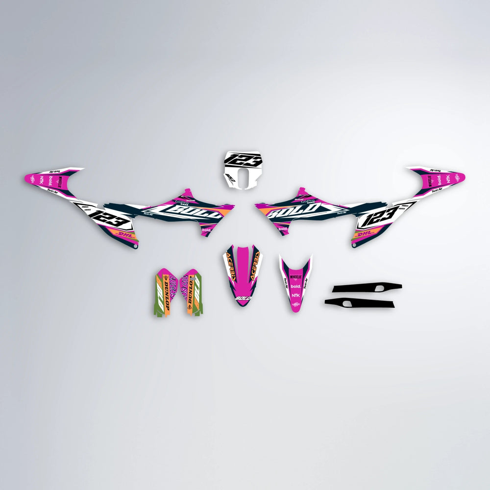STENMARK Stark Varg SM graphics kit parts layout in Pink