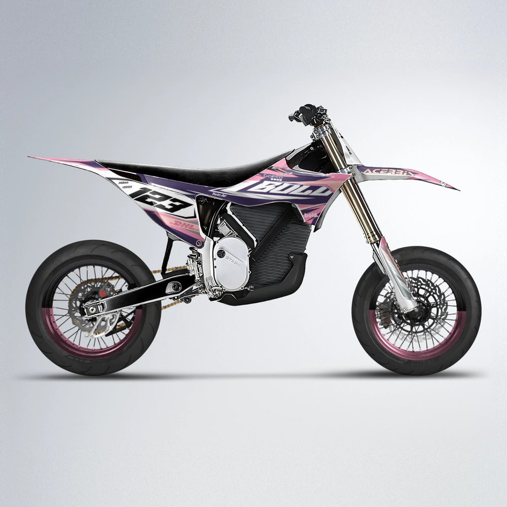 STENMARK Stark Varg SM supermoto graphics kit in Sakura Pink