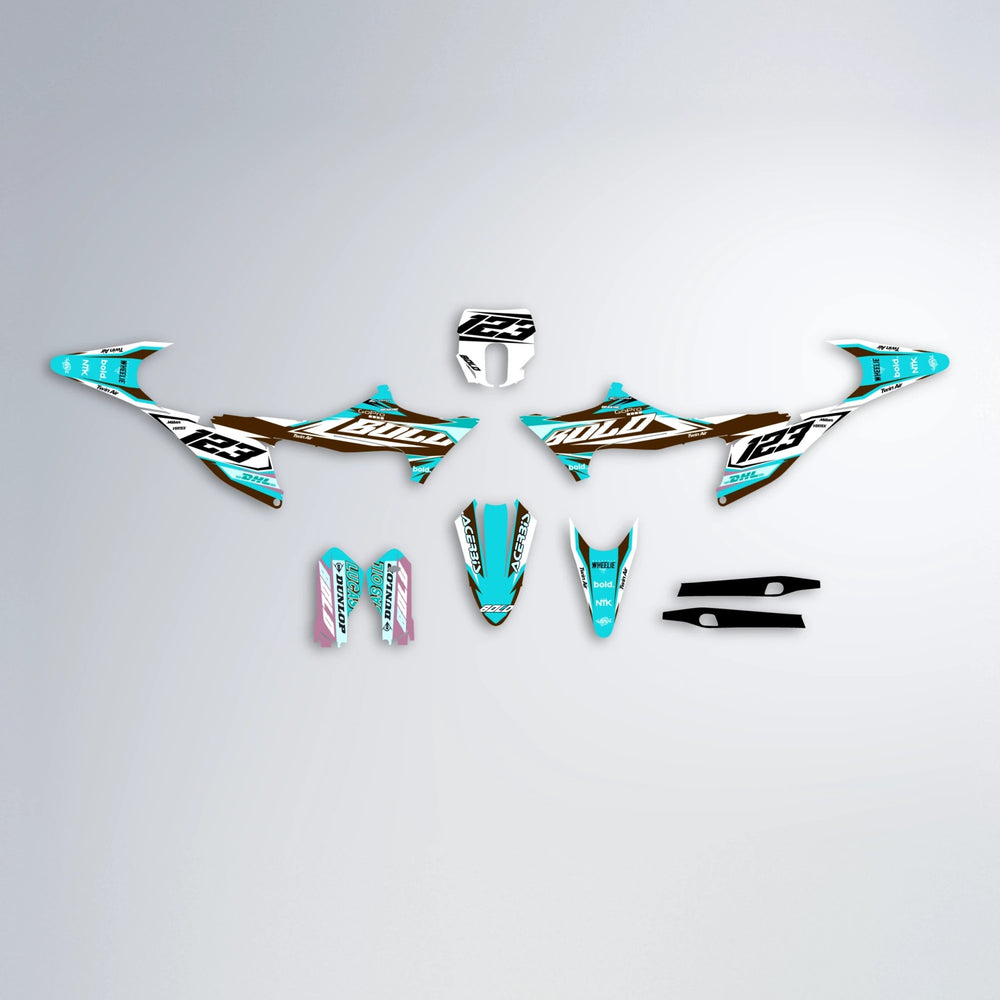 STENMARK Stark Varg SM graphics kit parts layout in Teal