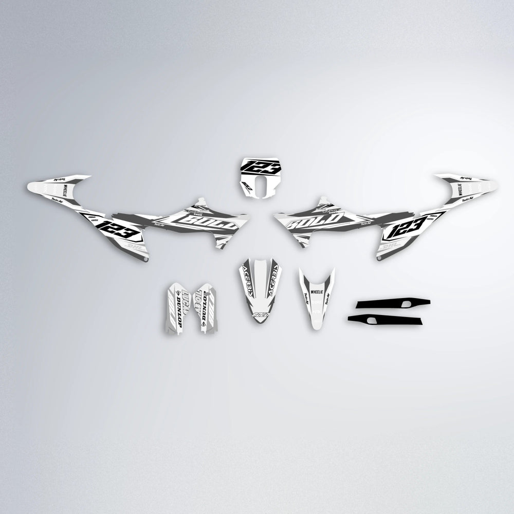 STENMARK Stark Varg SM graphics kit parts layout in White
