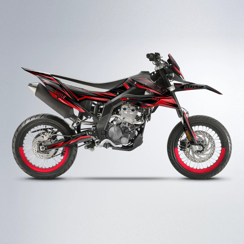 STORM Aprilia SX 125 supermoto graphics kit in Red