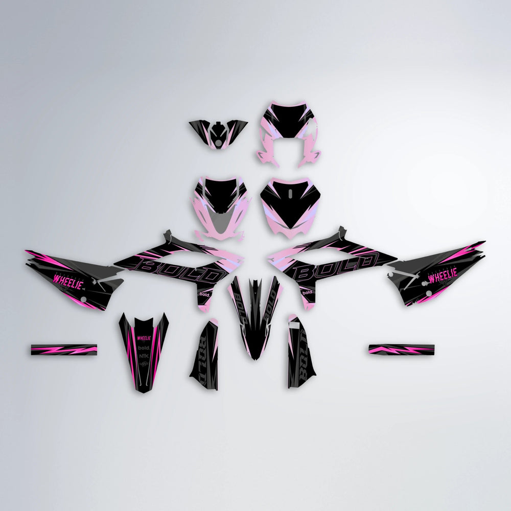 STORM Beta graphics kit parts layout in Flamingo