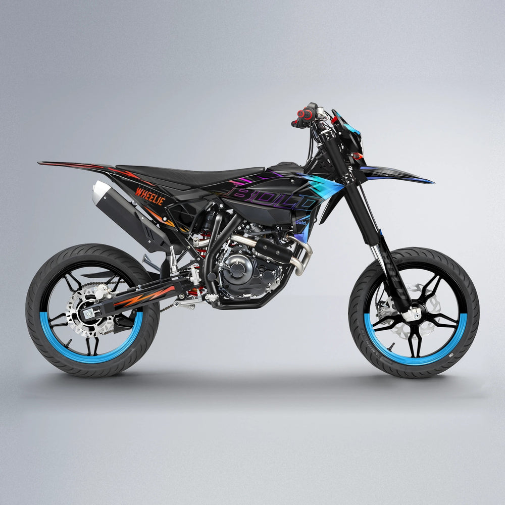STORM Beta supermoto graphics kit in Sunset Fade
