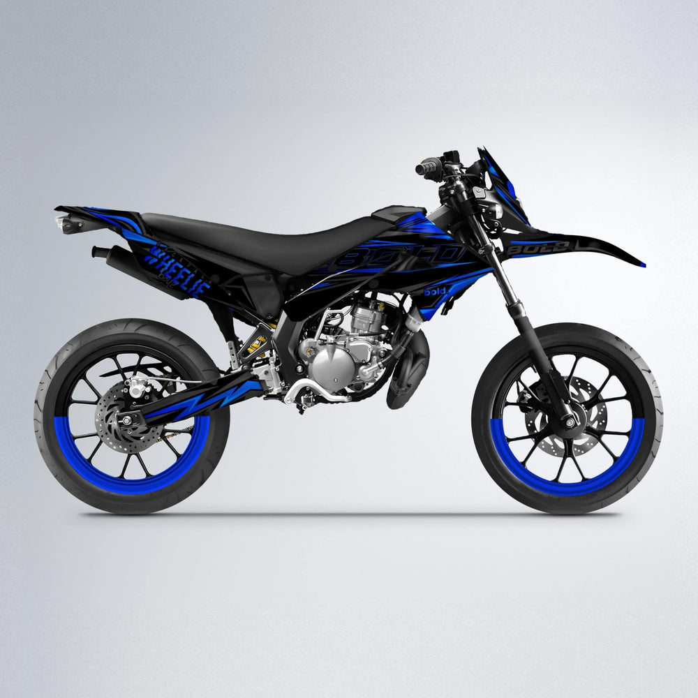 STORM Derbi Senda supermoto graphics kit in Custom Colour