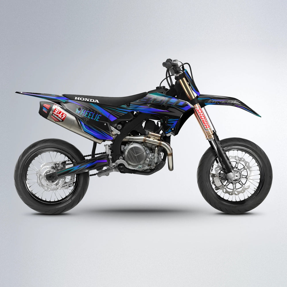 STORM Honda supermoto graphics kit in Blue