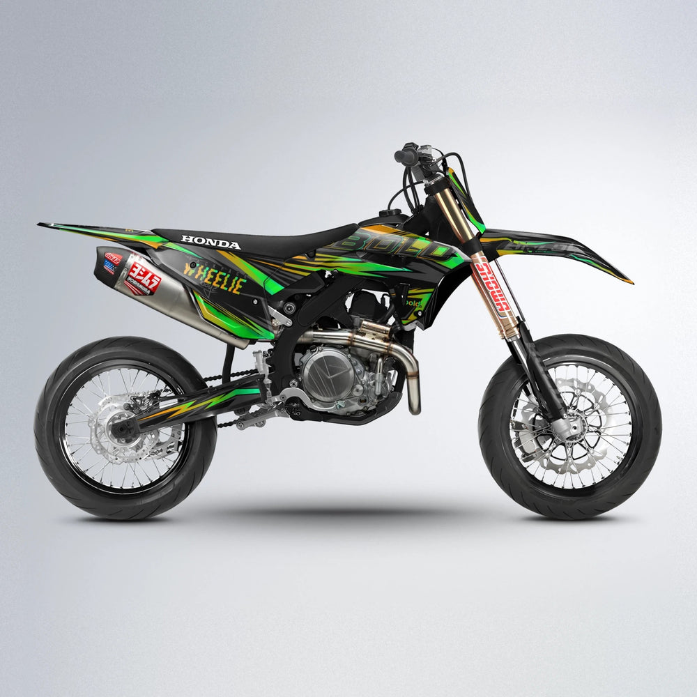 STORM Honda supermoto graphics kit in Green