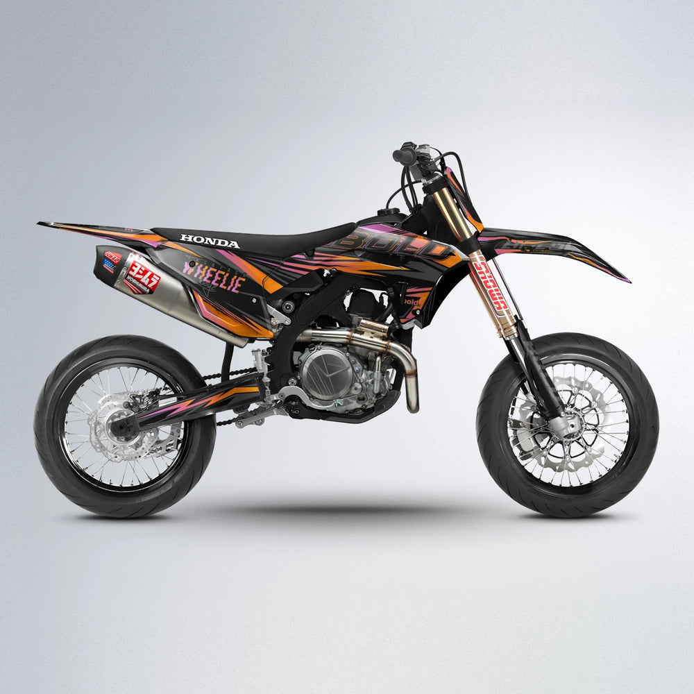 STORM Honda supermoto graphics kit in Orange