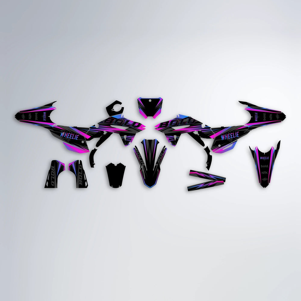 STORM Honda graphics kit parts layout in Pink