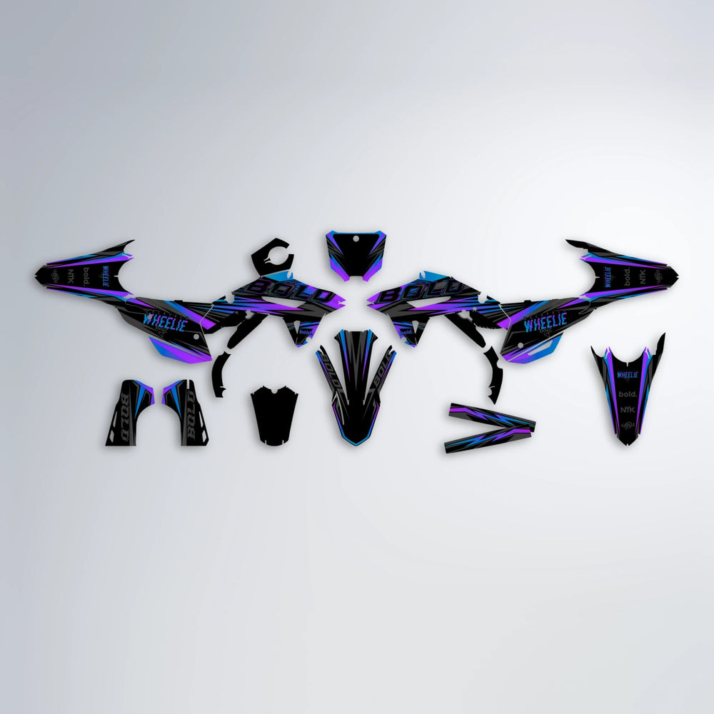 STORM Honda graphics kit parts layout in Purple