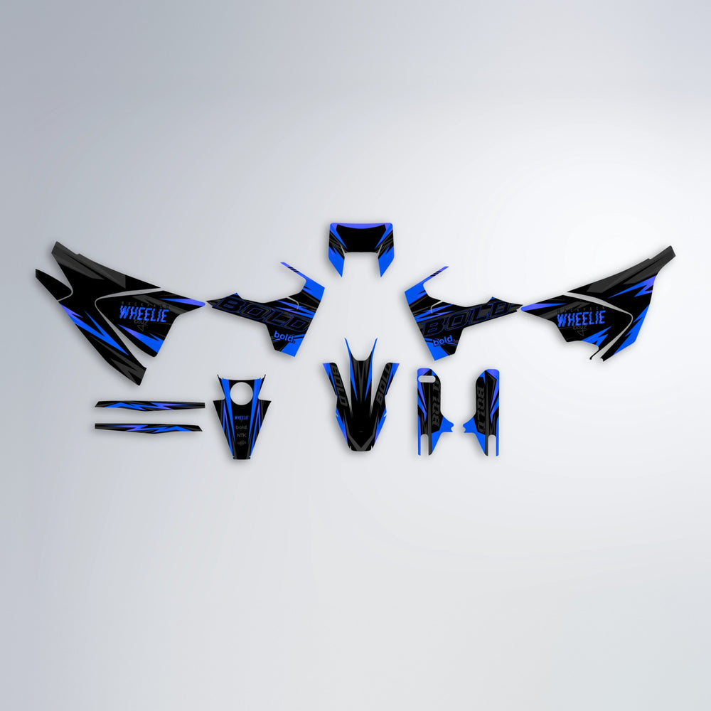 STORM Husqvarna 701 graphics kit parts layout in Blue