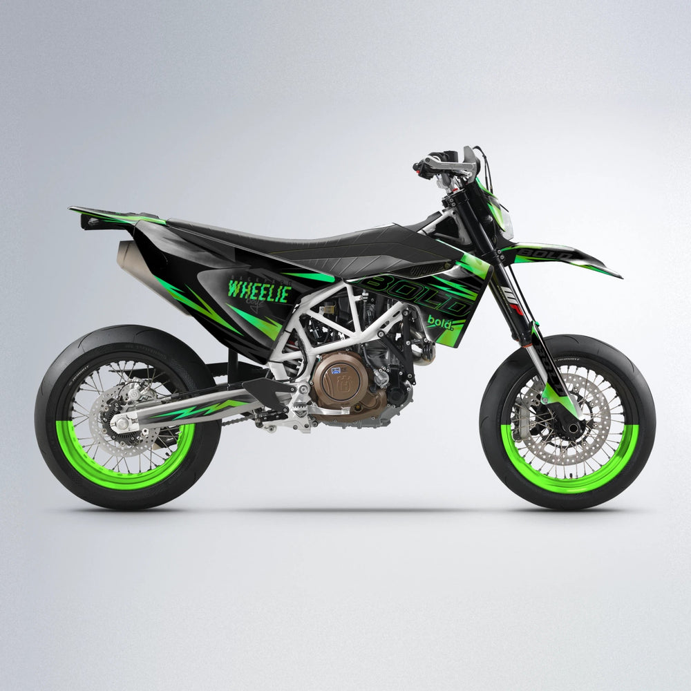 STORM Husqvarna 701 supermoto graphics kit in Green