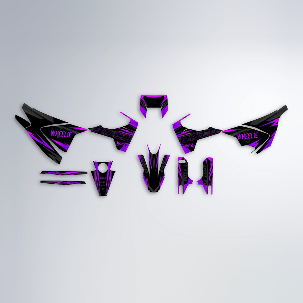 STORM Husqvarna 701 graphics kit parts layout in Purple