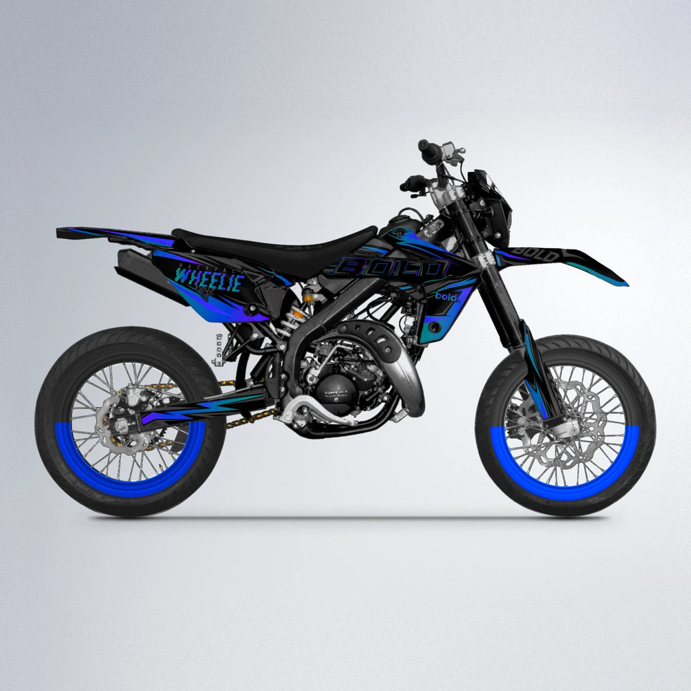 STORM Rieju MRT supermoto graphics kit in Blue