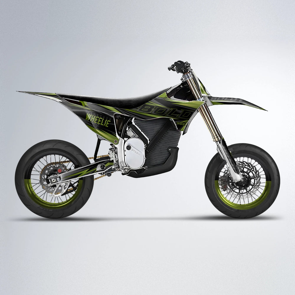 STORM Stark Varg SM supermoto graphics kit in Olive