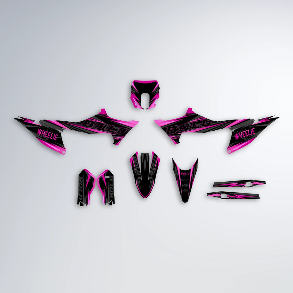 STORM Stark Varg SM graphics kit parts layout in Pink