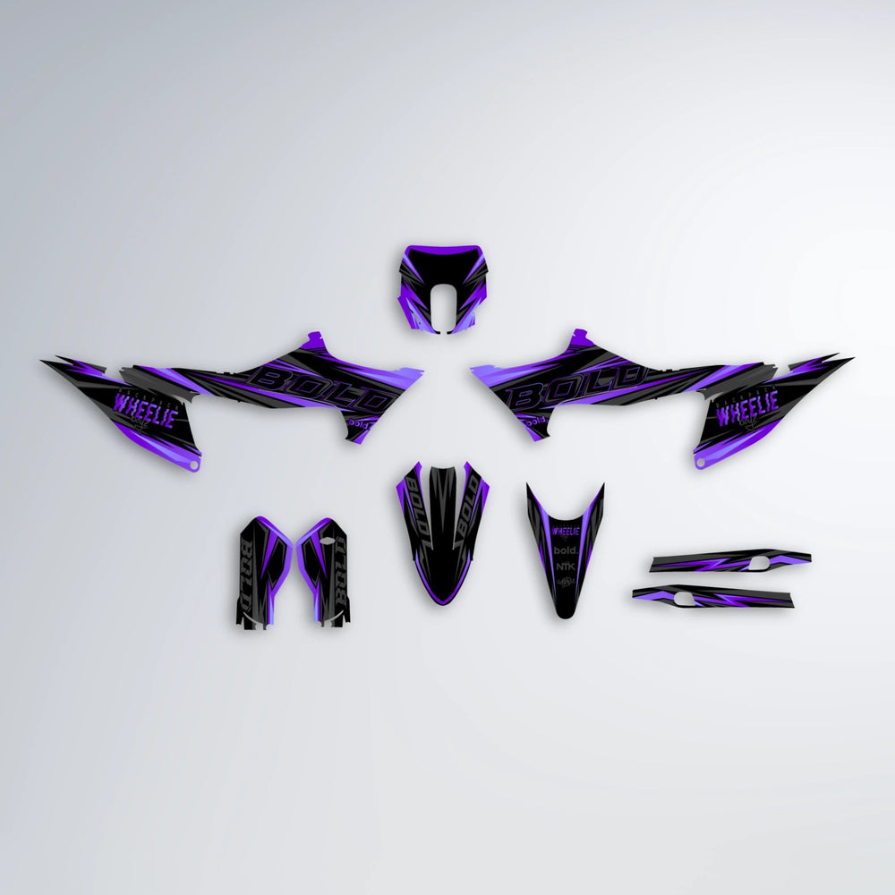 STORM Stark Varg SM graphics kit parts layout in Purple