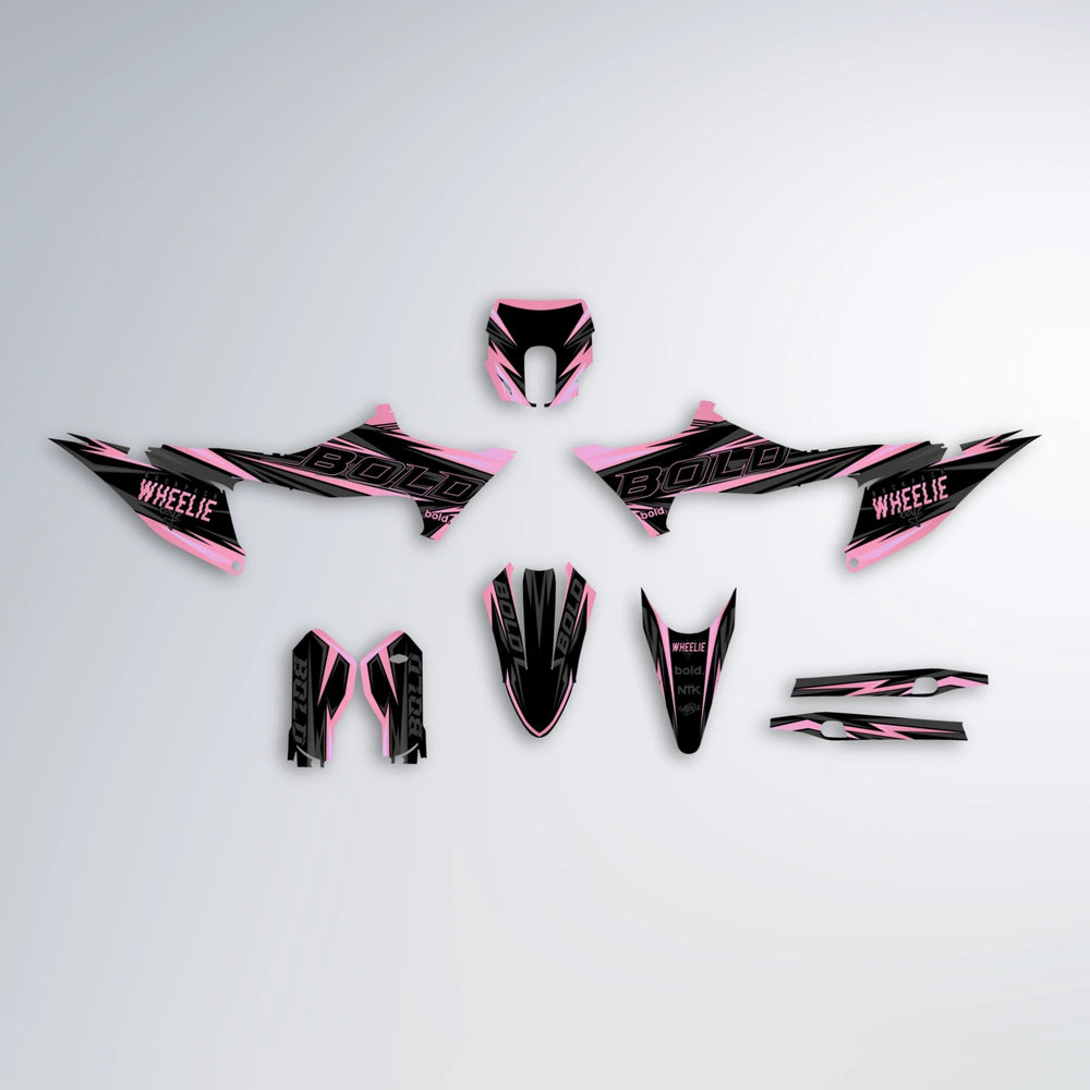 STORM Stark Varg SM graphics kit parts layout in Sakura Pink