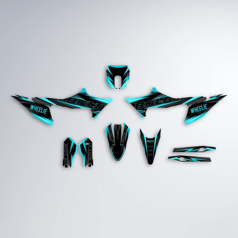 STORM Stark Varg SM graphics kit parts layout in Teal