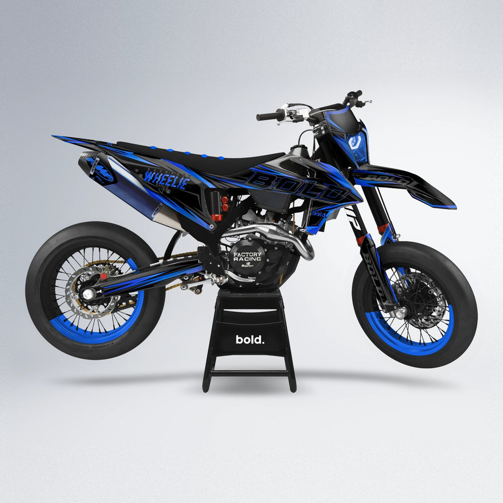 STORM supermoto graphics kit in Blue