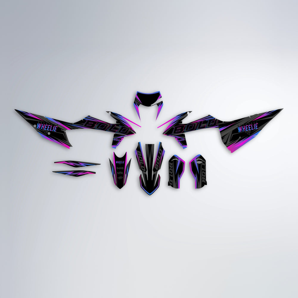 STORM graphics kit parts layout in Custom Colour