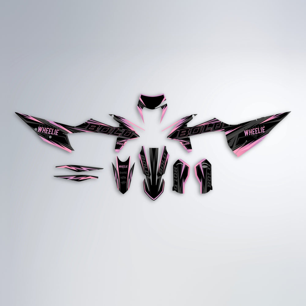 STORM graphics kit parts layout in Sakura Pink