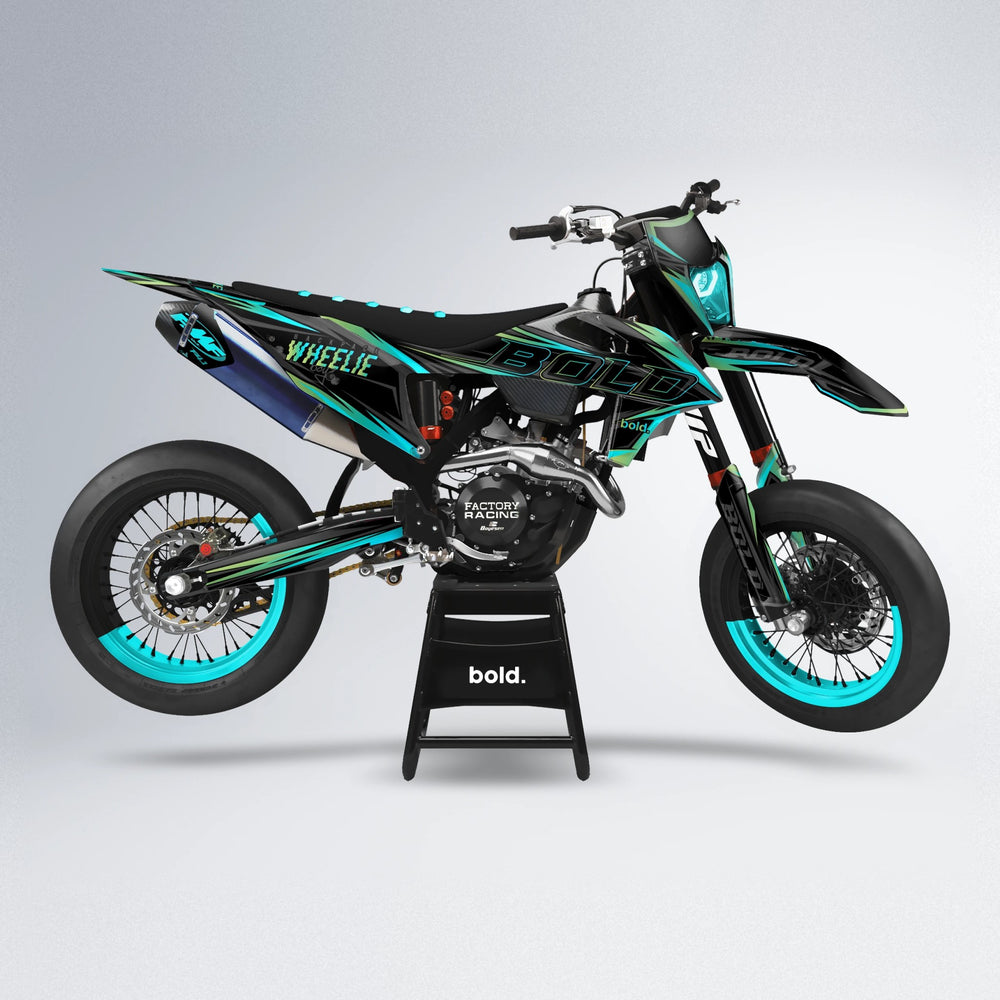 STORM supermoto graphics kit in Teal