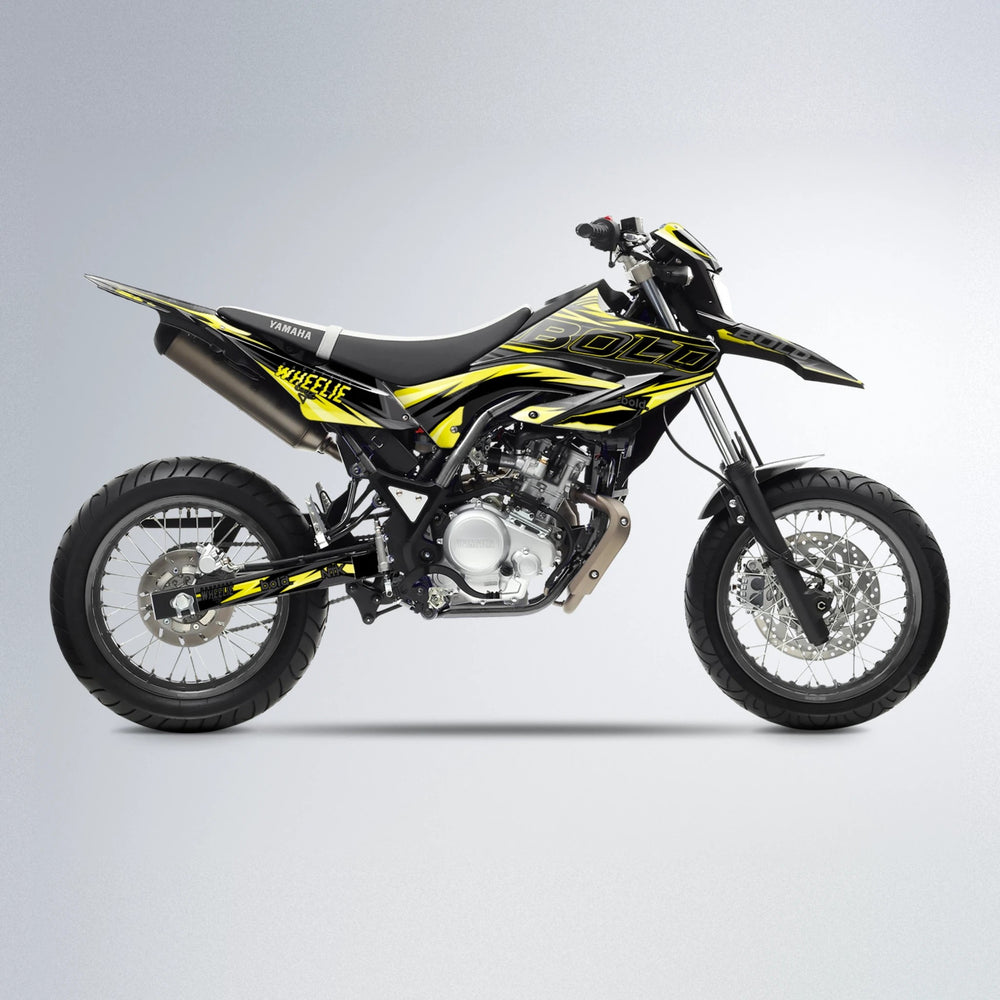 STORM Yamaha WR 125X supermoto graphics kit in Yellow